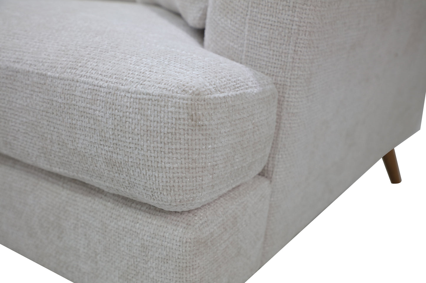 Burleigh - Upholster Modular Lounge reversible chaise with ottoman- 3 seater - Colour : Pompei