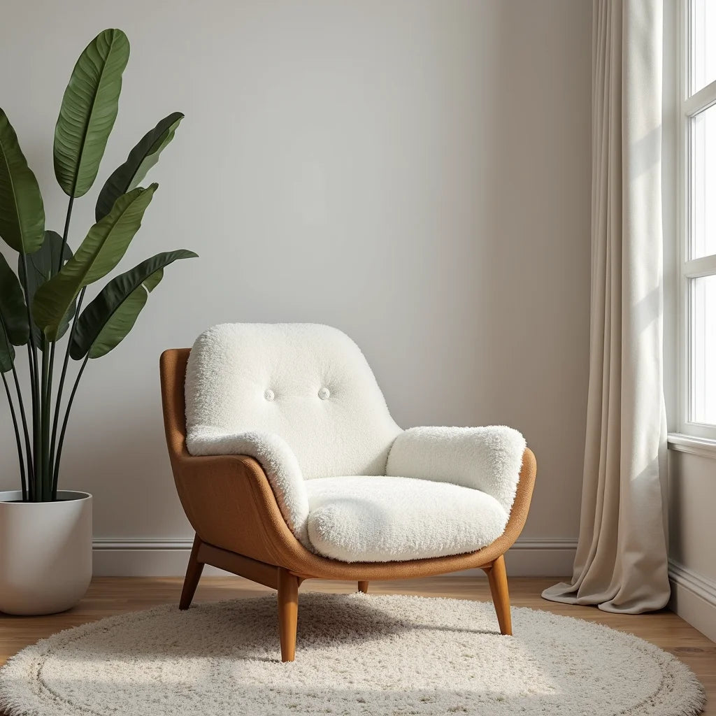 Boucle Lounge Chair - Boucle Lounge Chair Cozy Chic Seating for Modern Living