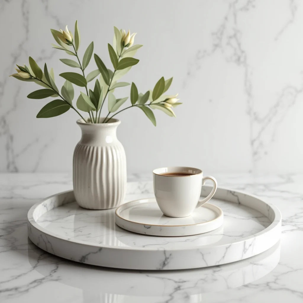 Marble Tray - Marble Tray Styling to Elevate Everyday Surfaces Beautifully