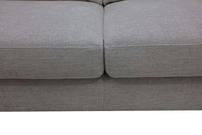 Layla - 5 seater modular with t-cushions including 2 scatter cushions & angled arms upholstered - Colour : Pearl
